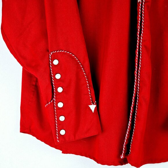 Vtg Panhandle Slim Retro Western Wear Westmoer Prod Women's Pearl Snap Shirt, 3X - Picture 4 of 11